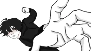 twinkjak, wojak, black hair, hair, hoodie, twink, uncolored skin