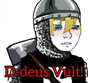twinkjak, wojak, armor, blonde hair, blue eyes, blush, crusader, deus vult, hair, medieval