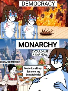 wojak, markiplier soyjak, soyak, female markiplier, agartha, animal, anthro, blue skin, brimstone, brown hair