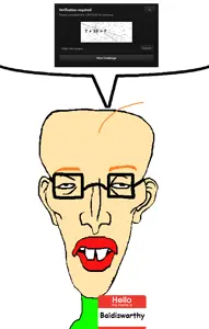 baldi, swarthyjak, nonexistent namefags, bald, big lips, black eyes, buck teeth, glasses, lips, name tag