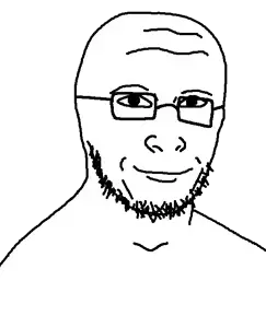 unknown, veironjak, 1soyjak, closed mouth, eyebrows, facedox, forehead lines, glasses, nose, nuvariant