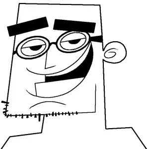 elmer, useful soys, 1soyjak, bald, black eyes, butch hartman, cartoon, chin, ear, eyebrows