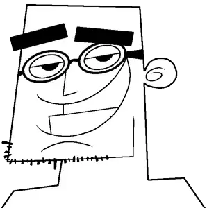 elmer, useful soys, 1soyjak, bald, black eyes, butch hartman, cartoon, chin, ear, eyebrows
