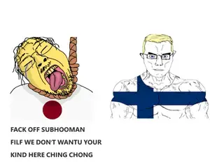 bernd, chudjak, chudjak front, hanging troonjak, muscular chud, troonjak, 2soyjaks, a10 eyes, ack, asian