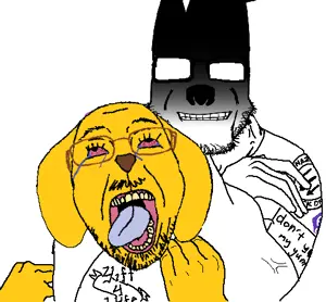 bernd, markiplier soyjak, jannyjak, 2soyjaks, animal, animal abuse, arm, bloodshot eyes, closed mouth, crying