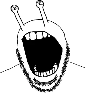 cobson, 1soyjak, alternate, angry, antenna, bald, eyebrows, full head, gaping mouth, glasses