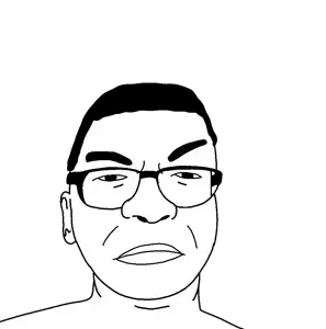 chudjak, free logan, free chud, chuddified soyjaks, 1soyjak, big lips, black eyes, black hair, bushy eyebrows, chud