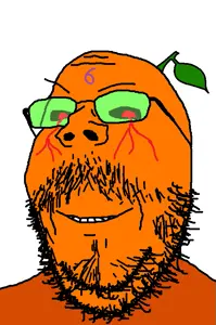 gapejak, mustached gapejak, 1soyjak, admin, bald, beard, blood, blood from eyes, closed mouth, devious