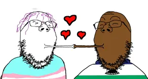 I swear from the bottom of my hear, DIS IS NOT BAIT i unironically hc them as a couple troonella ♥️ lesotho guy