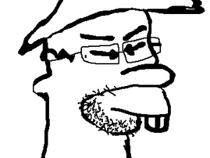 homer simpson, chinkhomer, soyak, unknown, 1soyjak, bald, beard, big nose, buck teeth, buckteeth