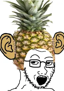 soyak, pinejak, 1soyjak, black eyes, clothes, ear, ear surgery, ears, food, foodjak