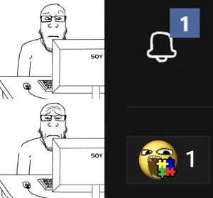 292402 - soybooru.com - addiction award bald bell boorubux closed_mouth comic computer depressed desk diss...ead_lines glasses keyboard markiplier_soyjak monitor neutral neutralplier notifications portrait sad screen screenshot soy.png