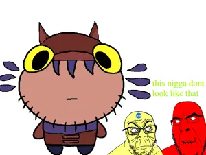 niko (oneshot), cobson, feraljak, uglyfuckingthing, don't laugh, animal, bald, cat, cat ears, closed mouth