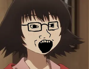 soyak, anime, clothes, female, glasses, hair, haru nonaka, open mouth, soyjak, yesterday wo utatte