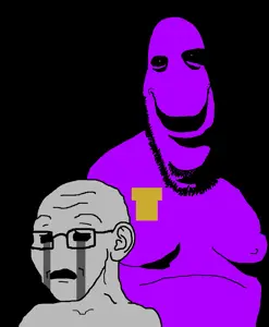 rapeson, cobson, soyak, hornyson, soyak (concerned), rapeson, 2soyjaks, arm, badge, bald