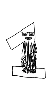 lolkek 1, lolkek numbers, 1, 1soyjak, black eyes, full body, glasses, grin, half open mouth, number