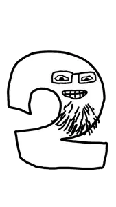 lolkek 1, lolkek 2, lolkek numbers, 2, bald, black eyes, full body, glasses, grin, half open mouth