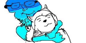 glegle, unknown, animal, bald, blue skin, calm, cat ears, ear, ears, glasses