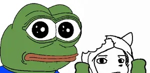 glegle, pepe, amphibian, animal, cat ears, ear, ears, eating, frog, furry
