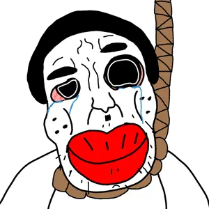 chudjak, argentinian jart, jartycuck, patrick, jartycuck, ack, black hair, bloodshot eyes, closed mouth, hair