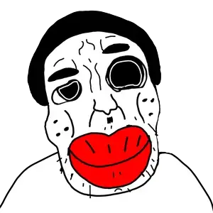 chudjak, argentinian jart, jartycuck, patrick, jartycuck, black hair, closed mouth, hair, mustache, naked