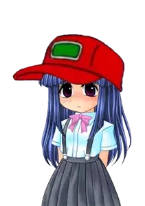 rika furude, anime, clothes, hat, sneed, sneed hat, transparent background, video game, visual novel, white skin