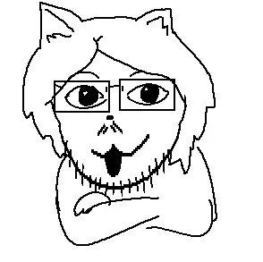 glegle, gleglejak, animal, crossed arms, dog ear, ear, furry, glasses, hair, open eyes