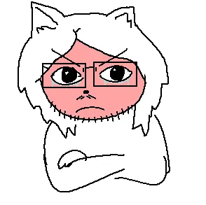 glegle, gleglejak, angry, animal, animal ears, cat ears, closed mouth, crossed arms, ear, ears