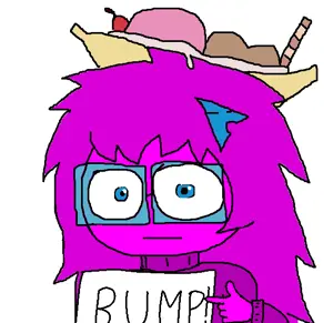 femquote, 1nas, arch linux, banana, banana split ice cream, big glasses, blue eyes, blue glasses, blush, blush lines