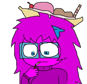 femquote, arch linux, banana, banana split ice cream, blue eyes, blue glasses, cigarette, closed mouth, cute, female