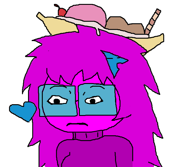 femquote, markiplier soyjak, neutralplier, arch linux, banana, banana split ice cream, blue glasses, closed mouth, female, food