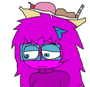 femquote, arch linux, banana, banana split ice cream, blue eyes, blue glasses, closed mouth, cute, disappointed, female