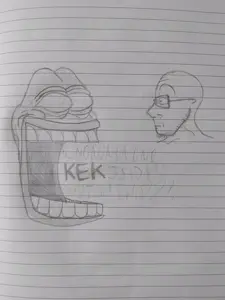 mr noob, pepe, soyak, 1soyjak, amphibian, animal, attack, bald, big lips, black eyes