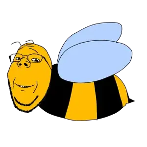 gapejak, wholesome soyjak, animaljaks, 1soyjak, animal, antenna, antennae, bee, black eyes, bug