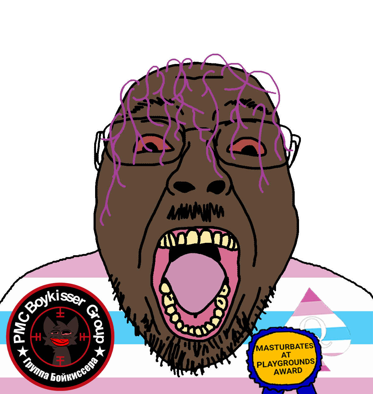boykisser, bernd, chudjak, jartycuck, patrick, 2soyjaks, award, black skin, bloodshot eyes, femboy