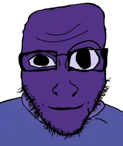 markiplier soyjak, lawrence, neutralplier, bald, black eyes, closed mouth, deformed, distorted, forehead lines, looking at you