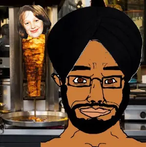 chudjak, beard, brown eyes, brown skin, charlene downes, closed mouth, eyebrows, glasses, india, indian