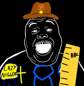alicia, award, bald, basic logic, black background, black skin, clothes, hat, inverted, looking at you