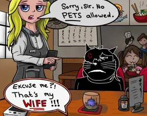 gapejak, massjak, massmeowjak, wholesome soyjak, 💢, 1soyjak, angry, animal ears, blonde hair, blue eyes