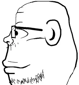 homiejak, homiejak side, sidejaks, 1soyjak, bald, beard, ear, eyebrows, glasses, homie