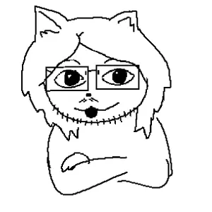 glegle, gleglejak, 3dgifmaker, animal, animated, crossed arms, dog ear, ear, furry, glasses