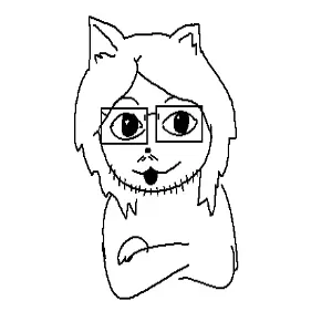 glegle, gleglejak, 3dgifmaker, animal, animated, crossed arms, dog ear, ear, furry, glasses