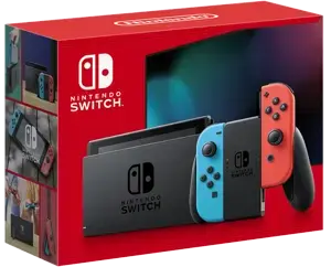 1nas, accessory, black text, box, button, console, dock, english text, gaming console, joycon