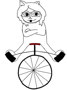 glegle, gleglejak, animal ears, crossed arms, ear, full body, furry, glasses, hair, looking at you
