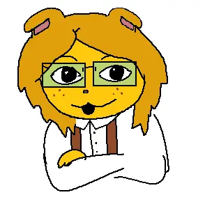 femjanny, glegle, gleglejak, animal ears, black eyes, blonde hair, crossed arms, dog ear, ear, female