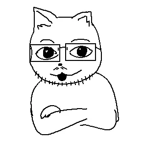 glegle, gleglejak, animal ears, bald, cat ears, crossed arms, ear, ears, furry, glasses