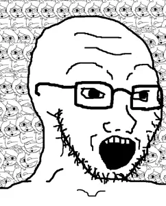 glegle, gleglejak, soyak, animal, animal ears, bald, black eyes, cat ears, crossed arms, ear
