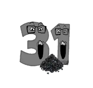 markiplier soyjak, numberjaks, 2soyjaks, 31, coal, glasses, gray skin, looking at you, number, open mouth