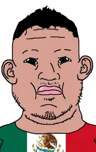 satoko, muttverse, 1soyjak, beard, black eyes, boytits, brown skin, cheeks, chin, closed mouth