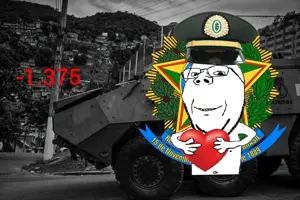 gapejak, wholesome soyjak, 1soyjak, bald, black eyes, brazil, cap, chubby, clothes, front view